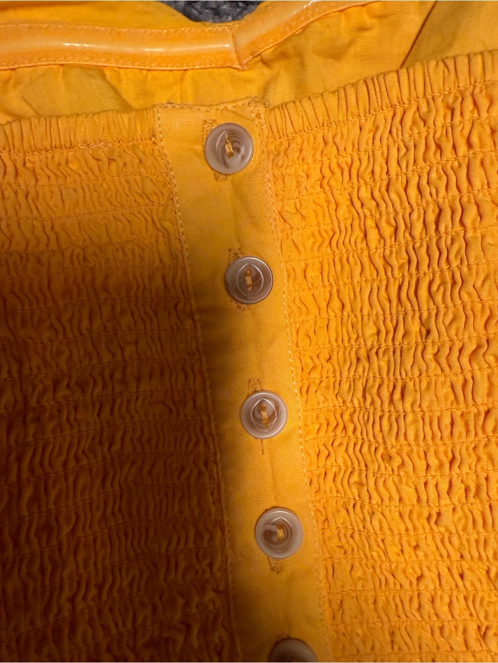 Free People Golden Yellow Ruffled Square-Neck Top - Picture 3 of 5